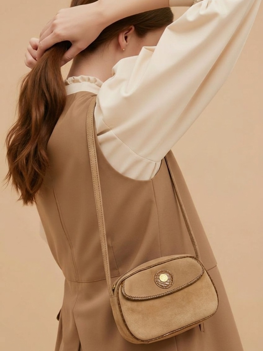 Fendi Vintage Brown Janus Crossbody Bag - Picture 2 of 6